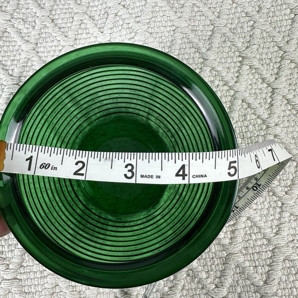 Vintage Napco Green Ribbed Glass Planter Vase Bowl Cleveland OH Mid Century - Picture 5 of 6